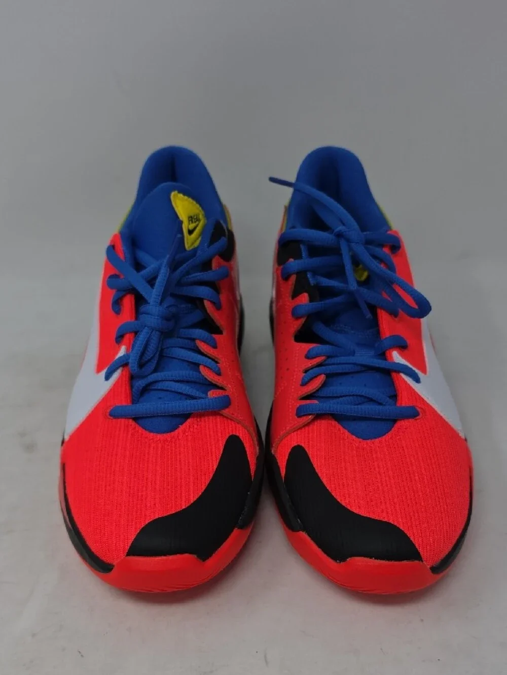 Nike Freak Bright Red & Royal Blue Low-Top Athletic Sneakers with Yellow Size 7Y